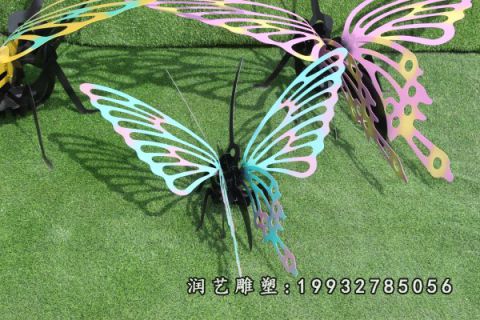 城市不锈钢蝴蝶雕塑
