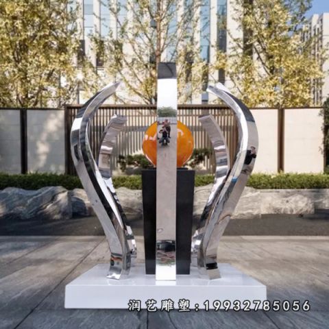 不锈钢小区标志雕塑