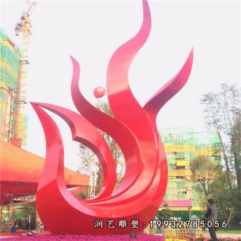 企业不锈钢凤凰雕塑