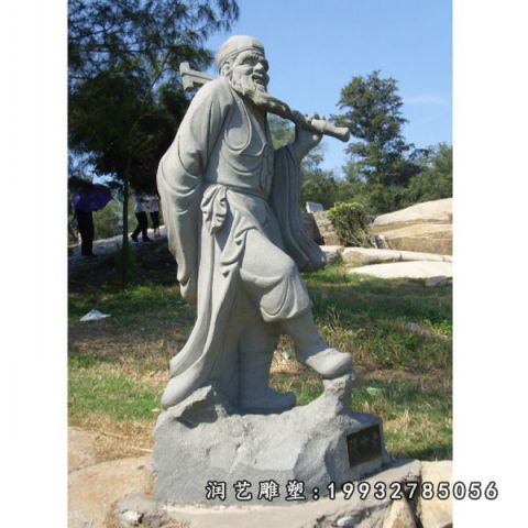 小区八仙过海人物石雕