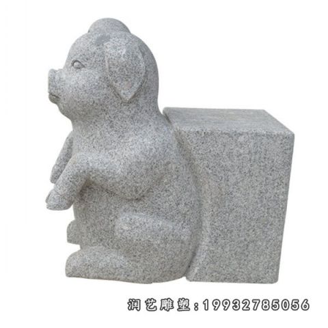园林猪动物石雕