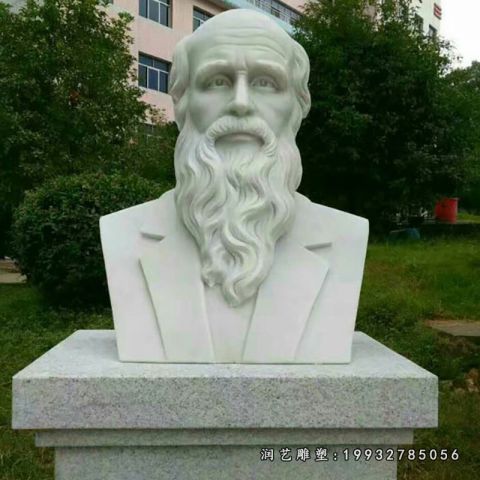 校园达尔文人物石雕