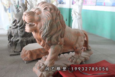 酒店狮子动物石雕