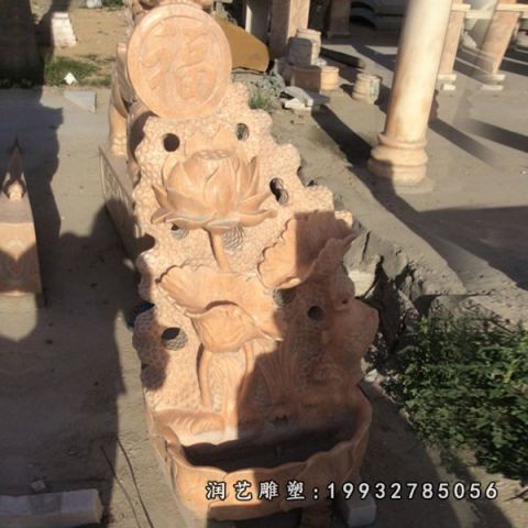街道景观流水盆石雕