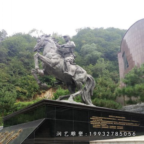 景区人物红军铜雕