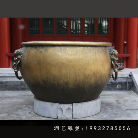 景区水缸铜雕