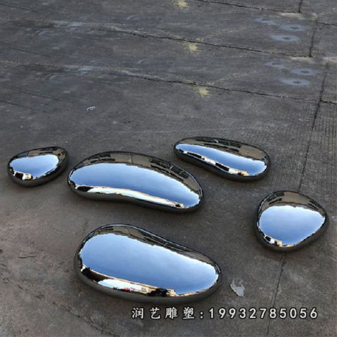 小区不锈钢抽象水滴雕塑