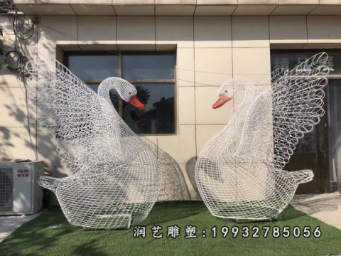 城市不锈钢天鹅雕塑