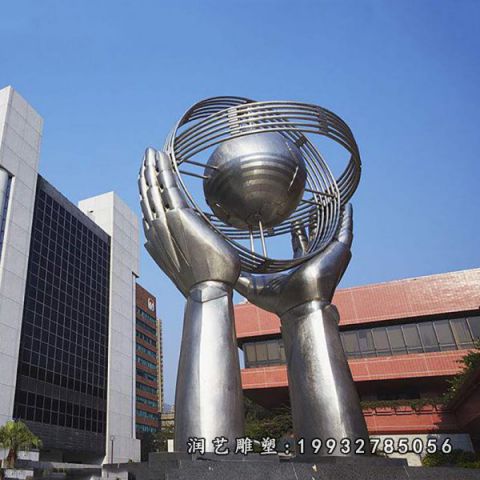 校园不锈钢手雕塑
