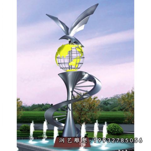 小区不锈钢老鹰雕塑