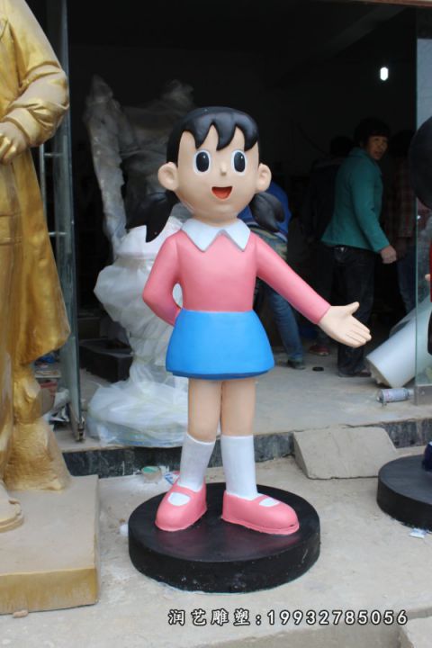 玻璃钢静香卡通雕塑