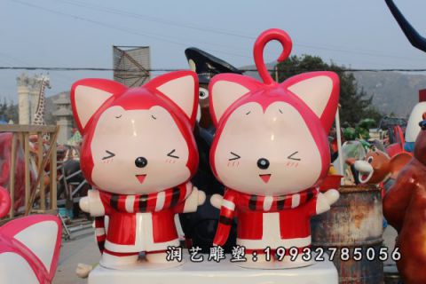 街道玻璃钢阿狸卡通雕塑