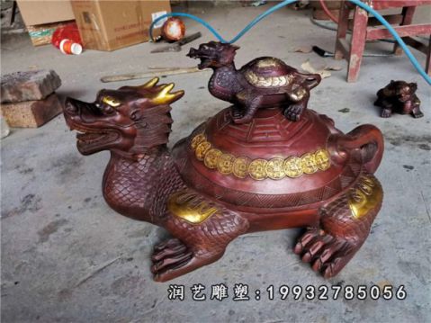 酒店动物龙龟铜雕