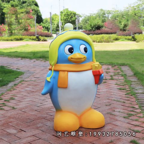 城市玻璃钢卡通企鹅雕塑