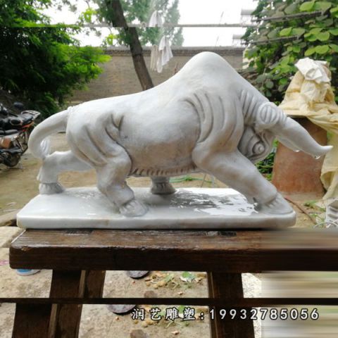 城市大理石牛雕塑