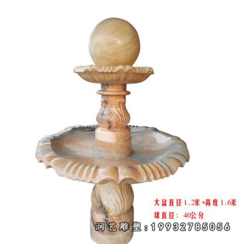 企业晚霞红风水球雕塑