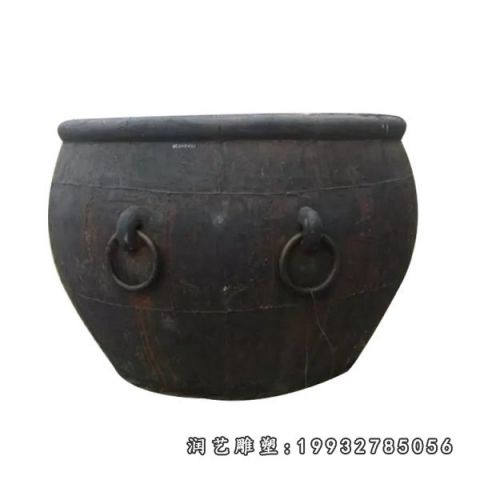 公园铜水缸景观雕塑