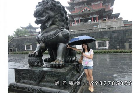 企业铜狮子雕塑