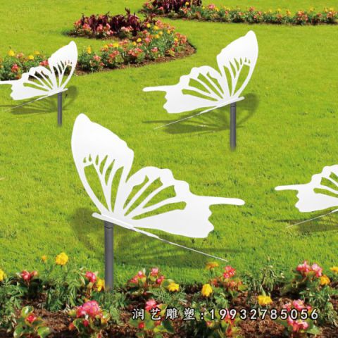 公园不锈钢蝴蝶动物雕塑