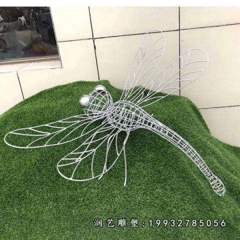广场不锈钢蜻蜓雕塑