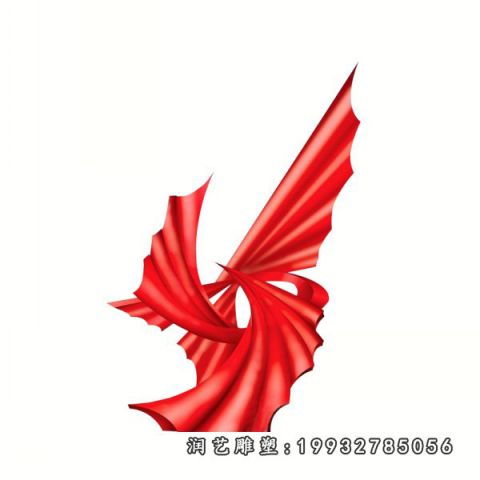抽象不锈钢风筝雕塑