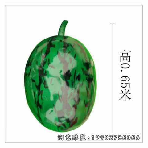 广场玻璃钢西瓜雕塑