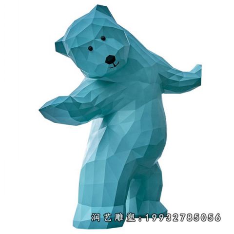 玻璃钢抽象熊雕塑