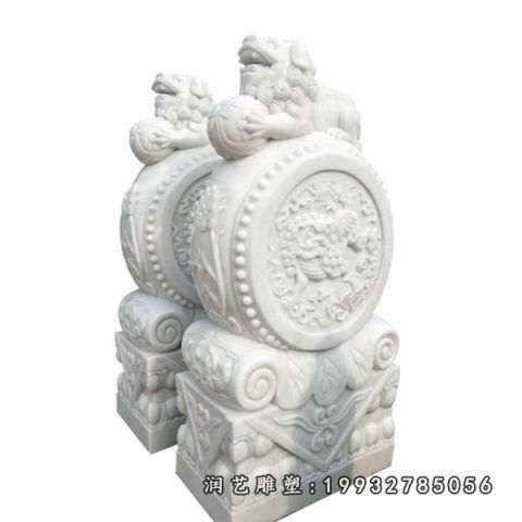 企业景观门墩石雕