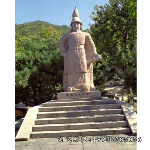 景区戚继光古代人物石雕