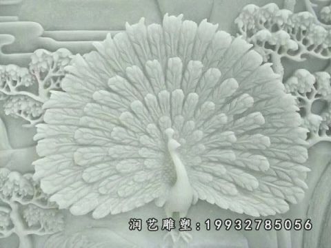 小区孔雀石雕