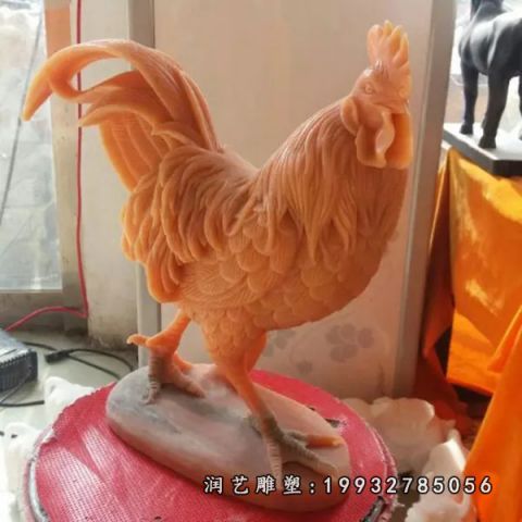 公园鸡动物石雕