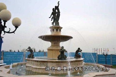 酒店喷泉景观铜雕
