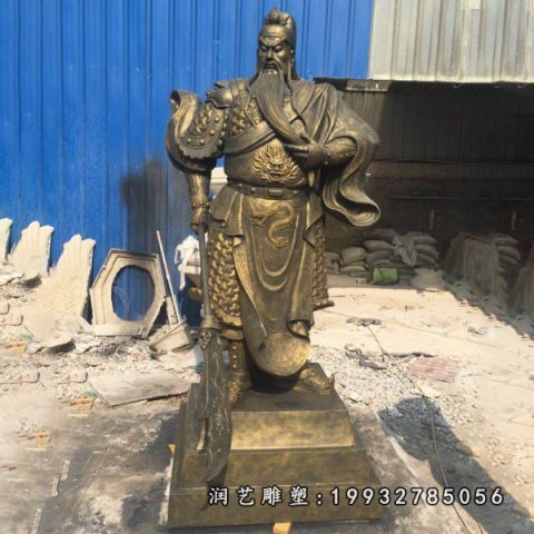 酒店关公古代人物铜雕