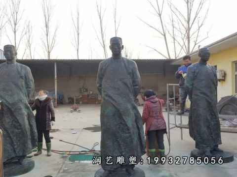 陶行知校园名人铜雕