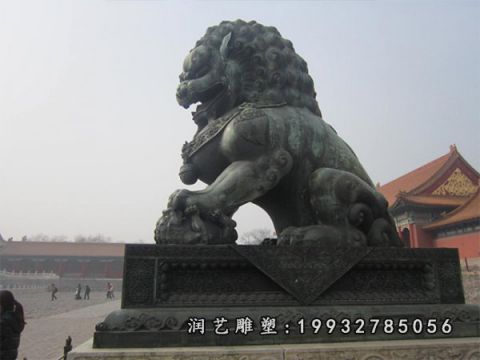小区狮子动物铜雕
