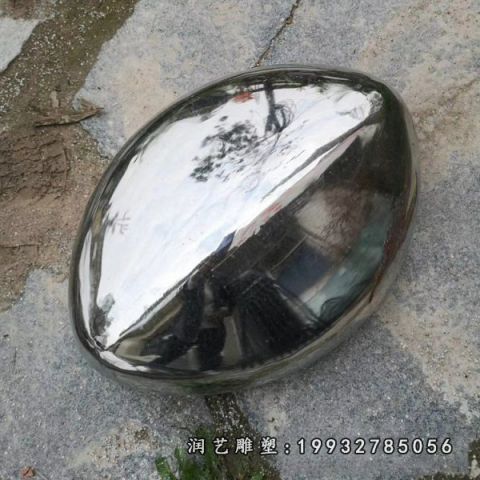 广场不锈钢鹅卵石雕塑