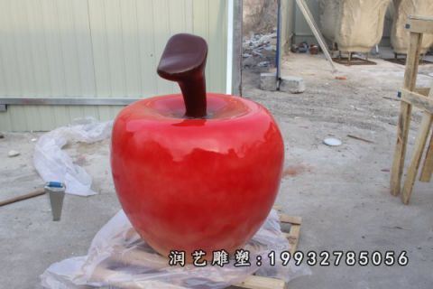 园林玻璃钢苹果雕塑