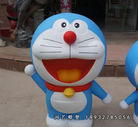 城市玻璃钢哆啦A梦雕塑