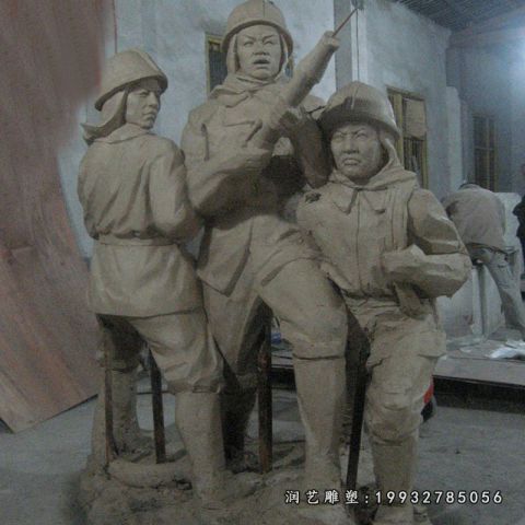 景区消防人物石雕