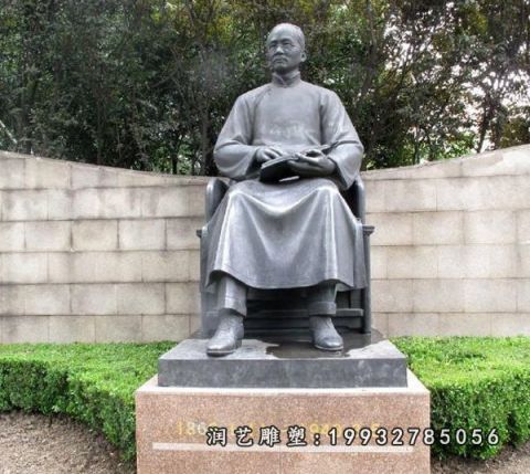 校园蔡元培名人铜雕