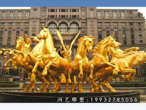 户外阿波罗战车景观铜雕