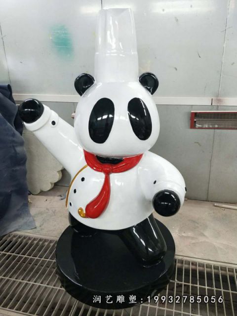 园林玻璃钢功夫熊猫卡通雕塑