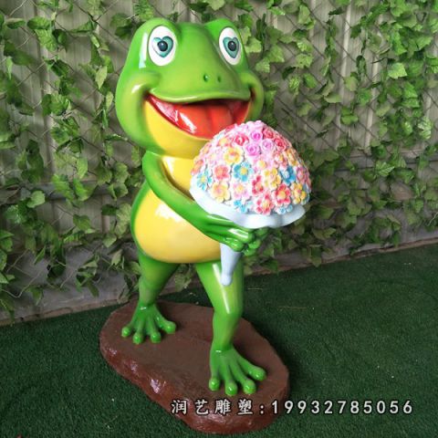 景区玻璃钢青蛙雕塑
