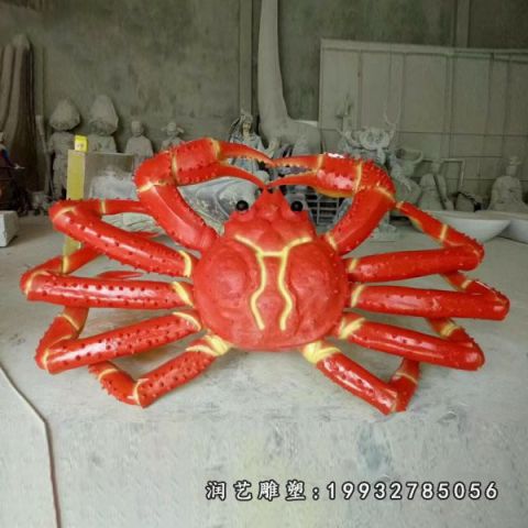 企业玻璃钢螃蟹雕塑