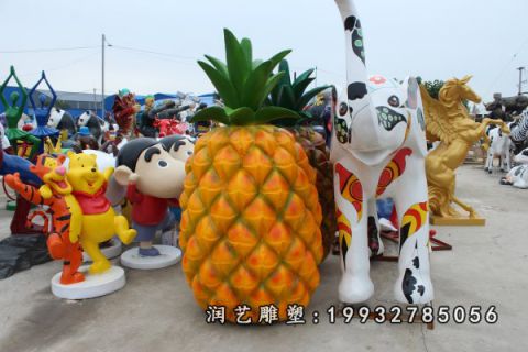 庭院玻璃钢菠萝雕塑