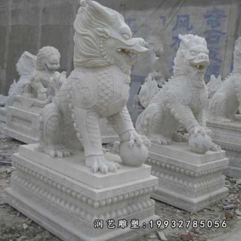 园林动物麒麟石雕