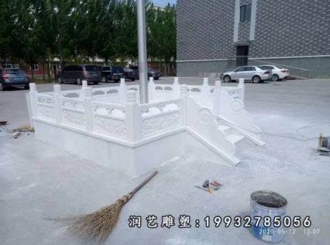 广场景观升旗台石雕