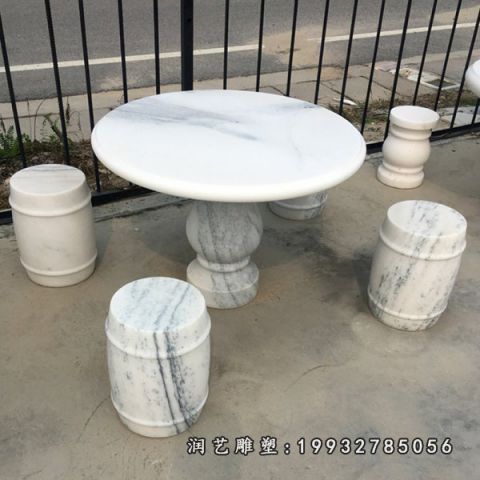 公园景观桌凳石雕