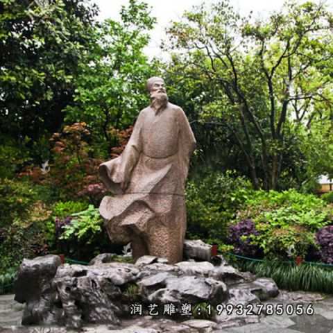 街道人物苏轼石雕