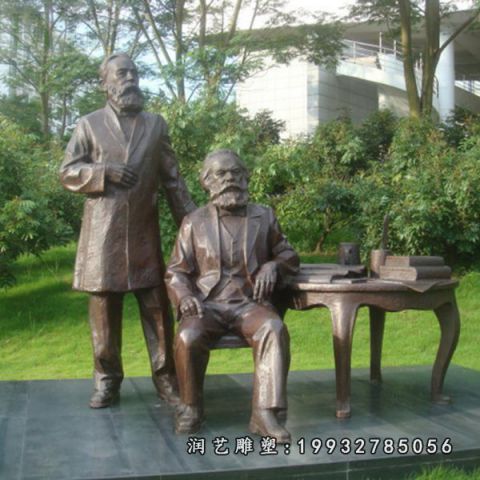 景区西方人物铜雕